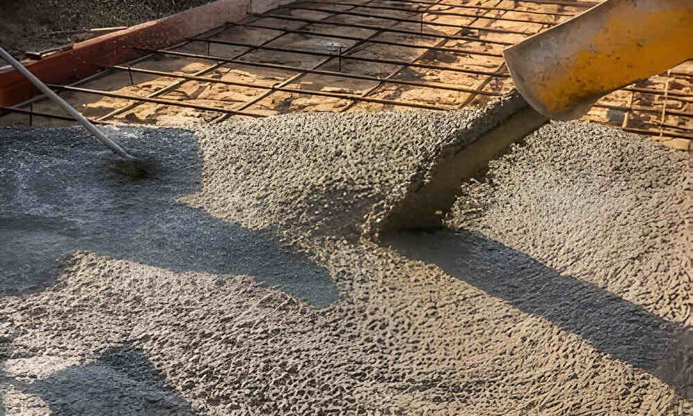 Concrete Pouring on Rebar Mesh - The Concrete Doctors